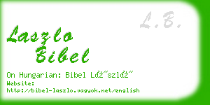 laszlo bibel business card